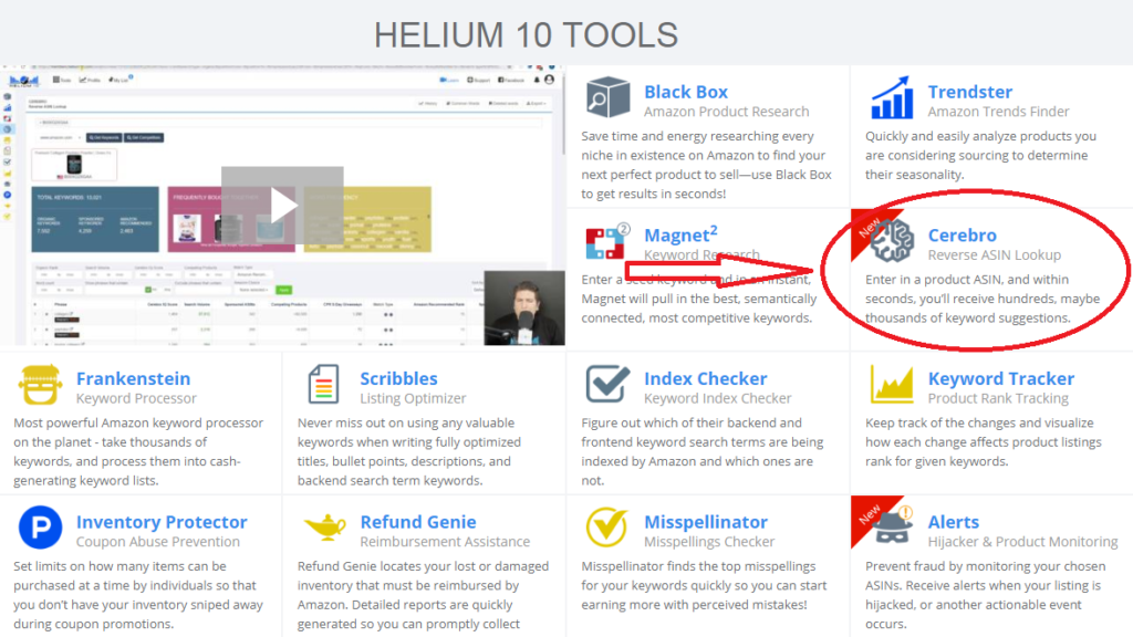 Helium 10 Cerebro Keyword Finder Guide